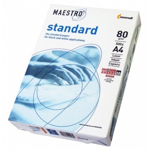Бумага A4 MAESTRO Standard, 500 л., (80г/м, белизна 146% CIE, яркость ISO 96%, класс C) 